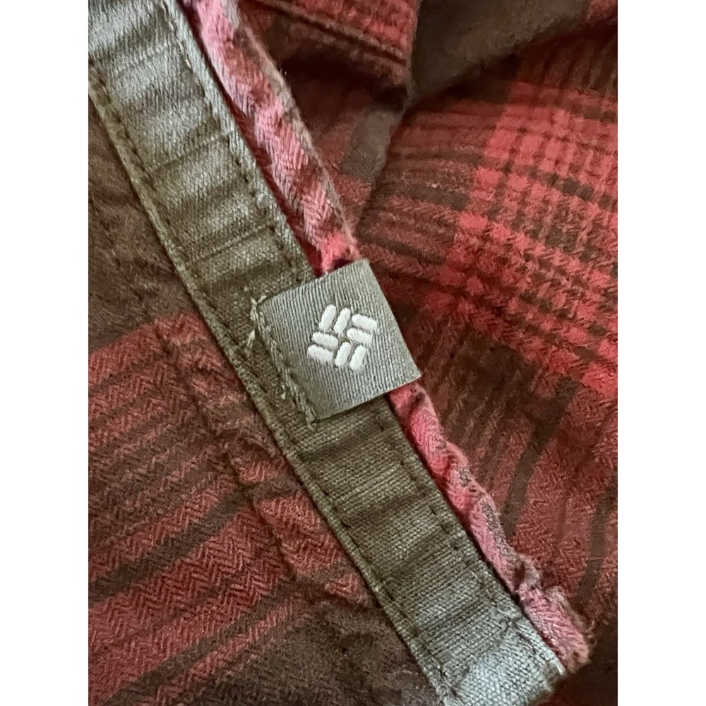 Columbia‎ Mens Plaid Long Sleeve Button Down Shirt Red Black Large RN 69724 - Picture 9 of 11